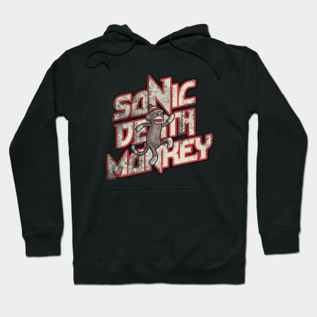 Sonic-Death-Monkey, distressed Hoodie by hauntedjack